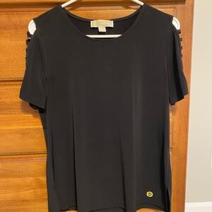 MICHAEL Michael Kors Black Short Sleeve Top
